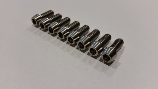 BK Ti Components Titanium Ram Tube Pinch Bolt Set 8 off 1/4 Unc x 5/8in Allen Drive