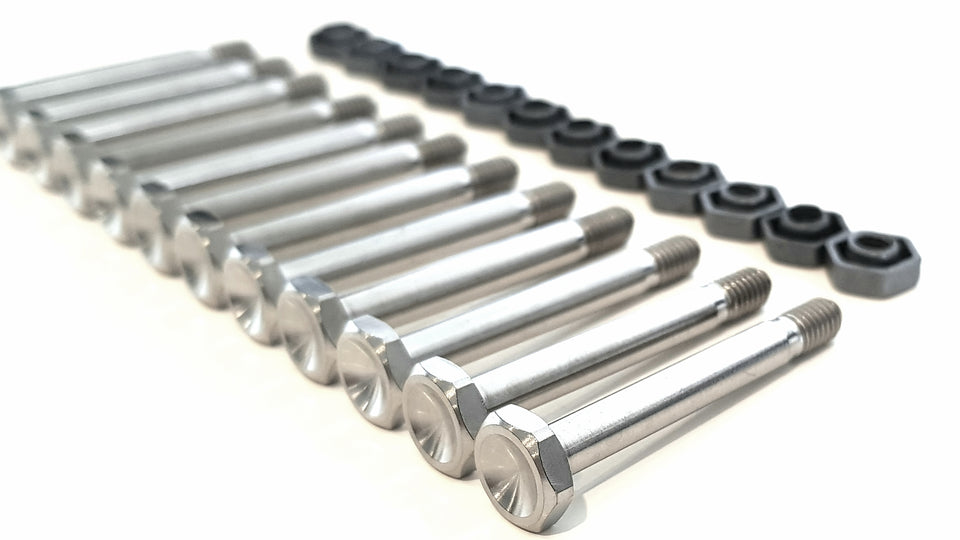 BK Ti Components Titanium Nerf Bar Bolt Kit 12 off 10/32 Unf x 1 1/2in 12 off Jet Nuts