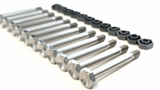 BK Ti Components Titanium Nerf Bar Bolt Kit 12 off 10/32 Unf x 1 1/2in 12 off Jet Nuts