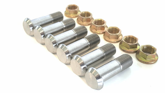 BK Ti Components Titanium Torque Ball Push In Stud Kit 6 off 3/8 Unf x 1 1/4in Button Head 6 off 3/8 Jet Nuts 6 off Washers