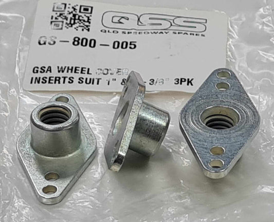 GSA 3 pack Wheel Cover Inserts Suit 1in & 1 3/8in Mountings suit 5/16in Unc Bolts