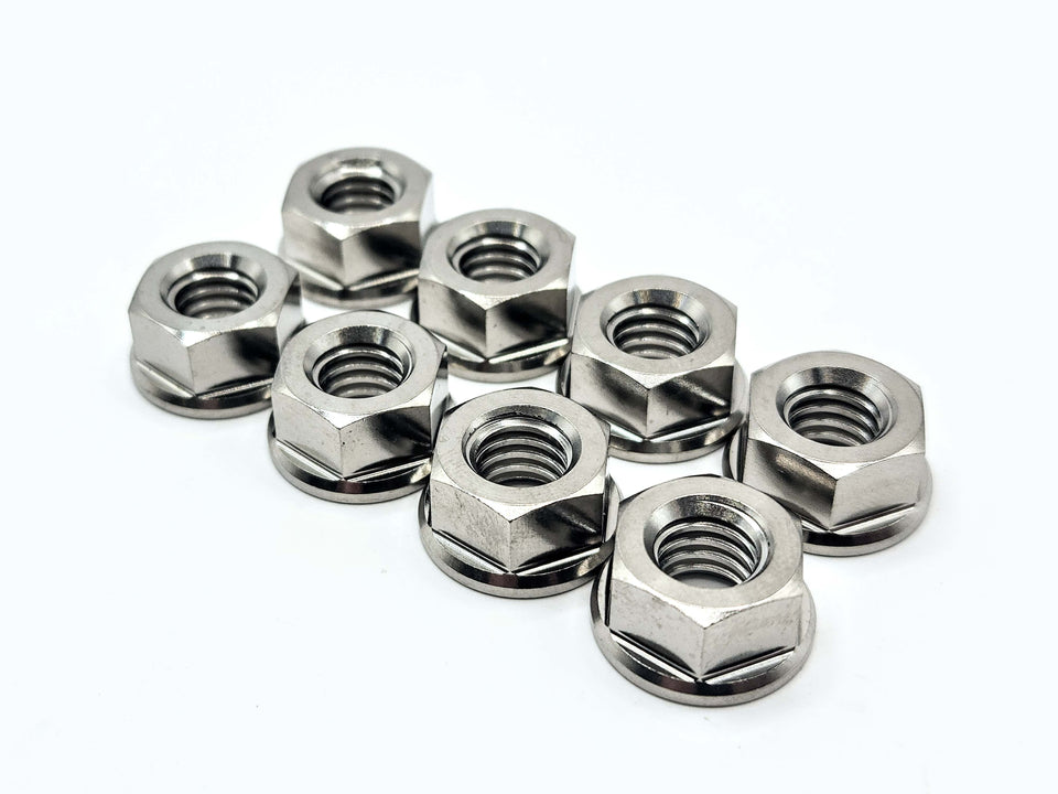 BK Ti Components Titanium F500 Front Hub Nuts 10 x 5/16 Unc