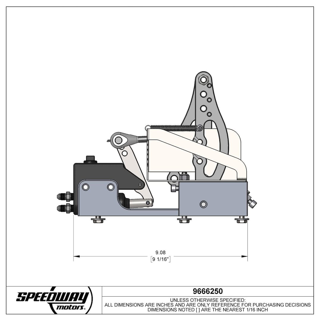 EMi Eagle Motorsports Micro Sprint Adjustable Pedal Assembly