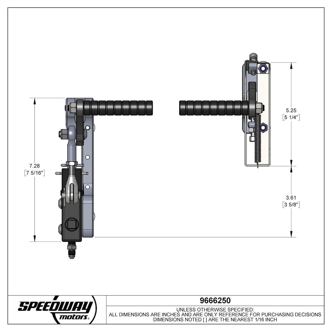 EMi Eagle Motorsports Micro Sprint Adjustable Pedal Assembly