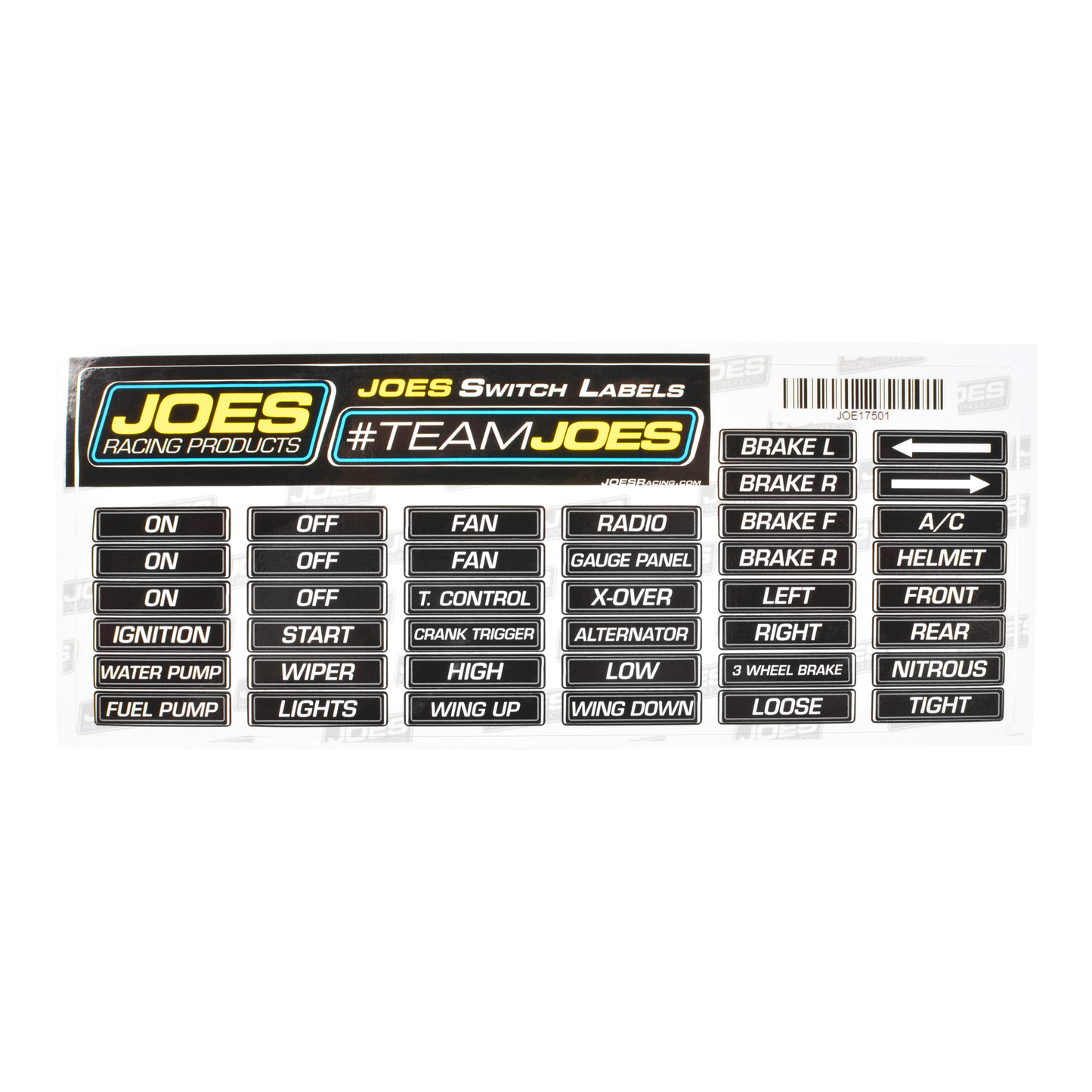 Joes Switch Panel Labels ~ 40 Different Labels