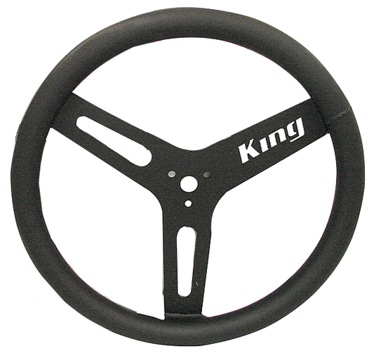 King Big Tube Steering Wheel - Black