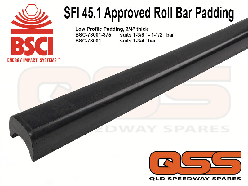 BSCI SFI 45.1 Approved Roll Bar Padding Low Profile Suit 1-3/8" - 1-1/2" Tube