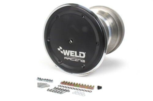 Weld Right Rear Micro Magnum Wheel 10" x 10" x 4" 27 Spline W/Bead lock & Cover - Black Hub